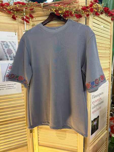 T-shirt with embroidered sleeves [Ivano-Frankivsk region]